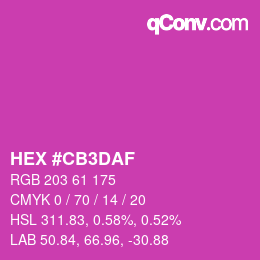 Color code: HEX #CB3DAF | qconv.com