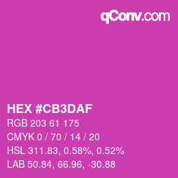 Color code: HEX #CB3DAF | qconv.com