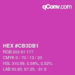 Color code: HEX #CB3DB1 | qconv.com