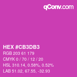 Color code: HEX #CB3DB3 | qconv.com