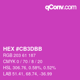 Color code: HEX #CB3DBB | qconv.com