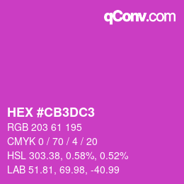 Color code: HEX #CB3DC3 | qconv.com