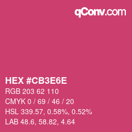 カラーコード: HEX #CB3E6E | qconv.com