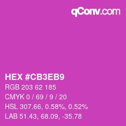 Color code: HEX #CB3EB9 | qconv.com