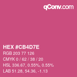 Color code: HEX #CB4D7E | qconv.com