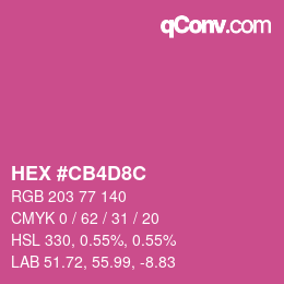 Color code: HEX #CB4D8C | qconv.com