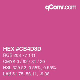 Color code: HEX #CB4D8D | qconv.com