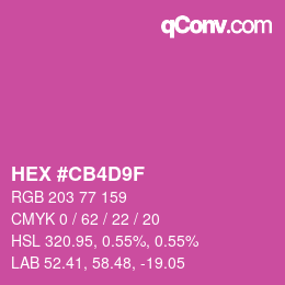 Color code: HEX #CB4D9F | qconv.com