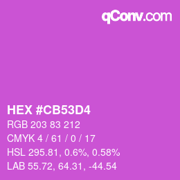 Color code: HEX #CB53D4 | qconv.com