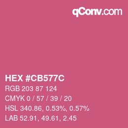 Color code: HEX #CB577C | qconv.com