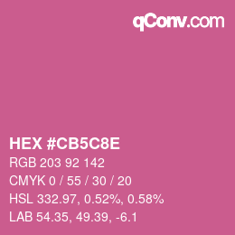 Color code: HEX #CB5C8E | qconv.com