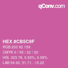 Color code: HEX #CB5C9F | qconv.com