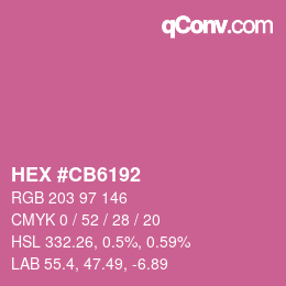 Color code: HEX #CB6192 | qconv.com