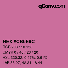 Color code: HEX #CB6E9C | qconv.com