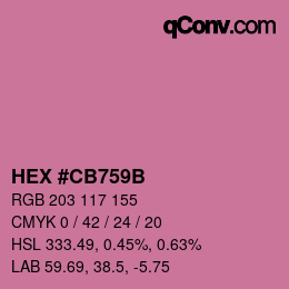 Color code: HEX #CB759B | qconv.com