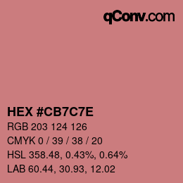 Color code: HEX #CB7C7E | qconv.com