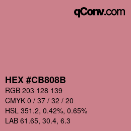 Color code: HEX #CB808B | qconv.com