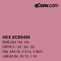 Color code: HEX #CB8496 | qconv.com