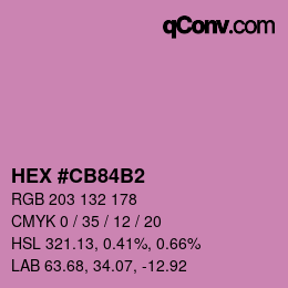Color code: HEX #CB84B2 | qconv.com