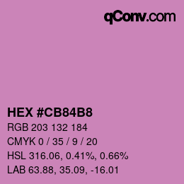 Color code: HEX #CB84B8 | qconv.com