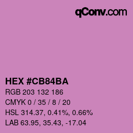 Color code: HEX #CB84BA | qconv.com