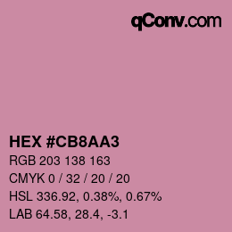 Color code: HEX #CB8AA3 | qconv.com