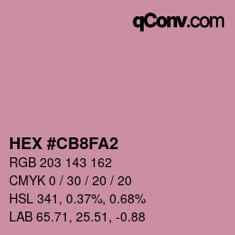 Color code: HEX #CB8FA2 | qconv.com