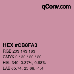 Color code: HEX #CB8FA3 | qconv.com