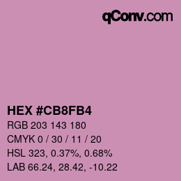 Color code: HEX #CB8FB4 | qconv.com