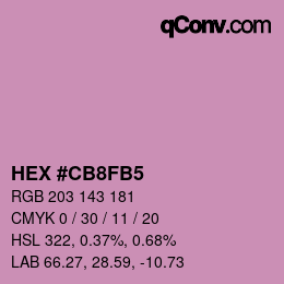 Color code: HEX #CB8FB5 | qconv.com