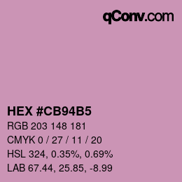 Color code: HEX #CB94B5 | qconv.com