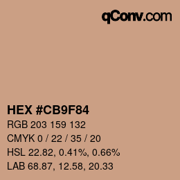 Color code: HEX #CB9F84 | qconv.com