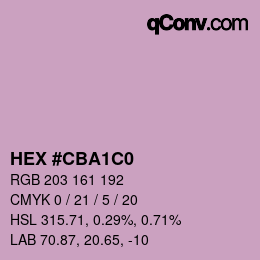 Color code: HEX #CBA1C0 | qconv.com