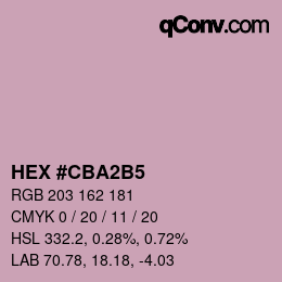 カラーコード: HEX #CBA2B5 | qconv.com