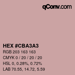 Color code: HEX #CBA3A3 | qconv.com