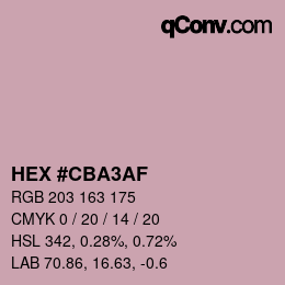 カラーコード: HEX #CBA3AF | qconv.com