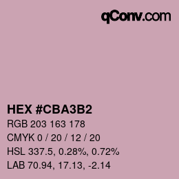 Color code: HEX #CBA3B2 | qconv.com