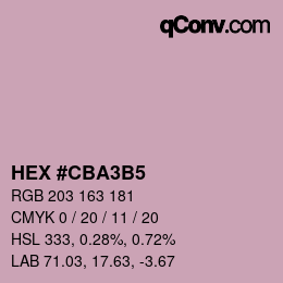Color code: HEX #CBA3B5 | qconv.com