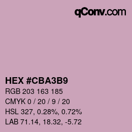 カラーコード: HEX #CBA3B9 | qconv.com
