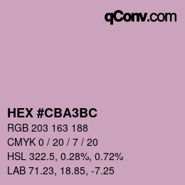 Color code: HEX #CBA3BC | qconv.com