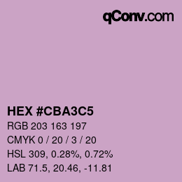 カラーコード: HEX #CBA3C5 | qconv.com