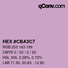 Color code: HEX #CBA3C7 | qconv.com