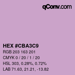 Color code: HEX #CBA3C9 | qconv.com