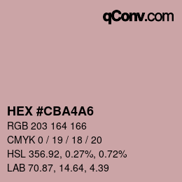 Color code: HEX #CBA4A6 | qconv.com