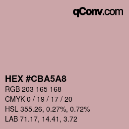 カラーコード: HEX #CBA5A8 | qconv.com