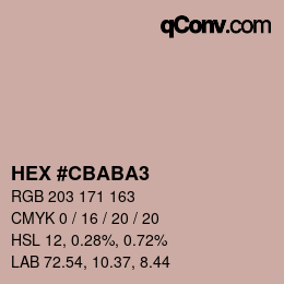 Color code: HEX #CBABA3 | qconv.com