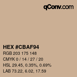 Color code: HEX #CBAF94 | qconv.com