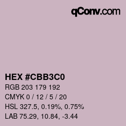 Color code: HEX #CBB3C0 | qconv.com