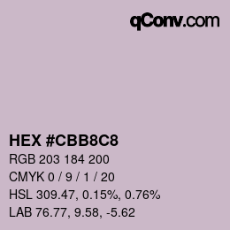 Color code: HEX #CBB8C8 | qconv.com