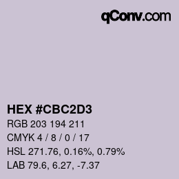 Color code: HEX #CBC2D3 | qconv.com